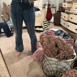 Front seam jeans